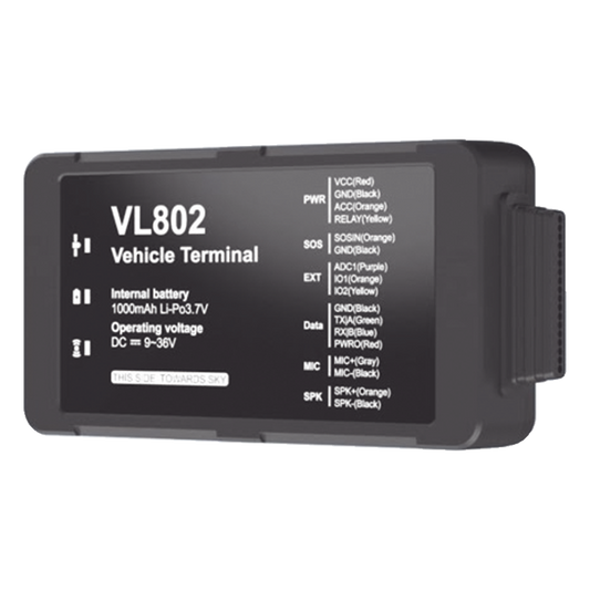 Rastreador GPS 4G LTE CAT1 / Localizador Vehicular para Flotas / Corte Remoto de Motor y Botón de Pánico / Llamada de Dos Vías con Micrófono y Bocina