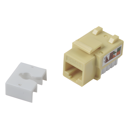 Módulo Jack Keystone Cat5e con Terminación 110 (Punchdown) para Faceplate - Color Amarillo