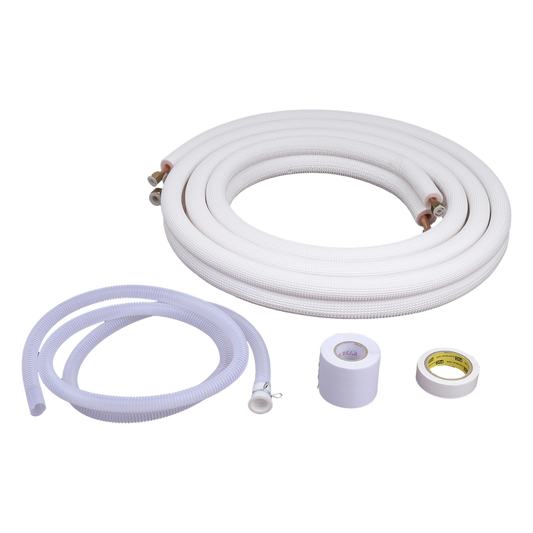 Kit de tubería / 1 / 4" y 3 / 8 " / Capacidad para minisplit AUFIT / 1 Tonelada / Cinta aislante / Accesorios / Longitud de 4 metros
