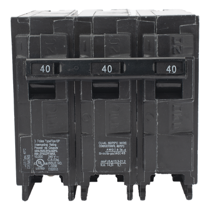 Interruptor automático enchufable tipo QP 3 polos, 40 amp