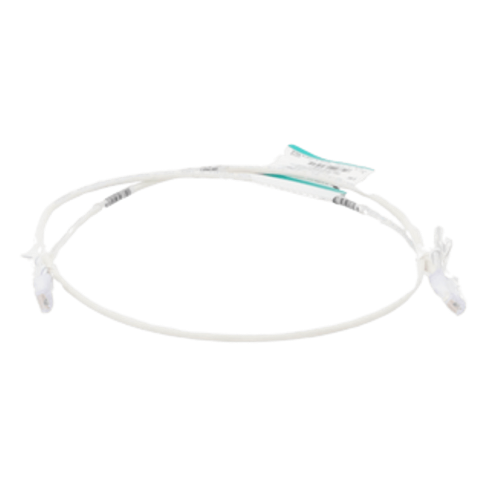 Cable de Parcheo TX6, UTP Cat6, Diámetro Reducido (28AWG), Color Blanco Mate, 2 ft.