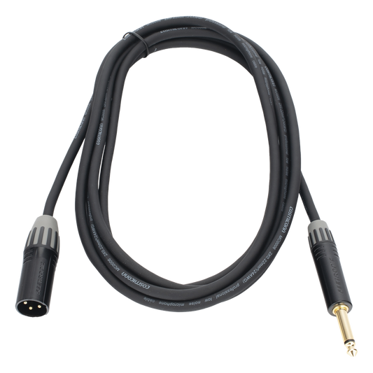 Cable de Audio | XLR 3 Polos Macho a Plug 1/4 in mono | Conector Seetronic Serie M SCMF3 - MP2X | Longitud 3m