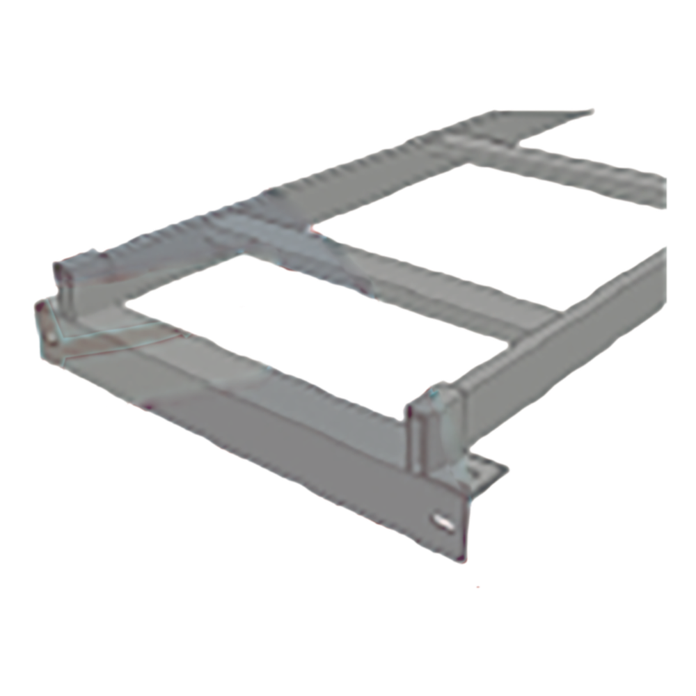 Ménsula Terminal para Escalera Tubular de 1.5" de Peralte y 12" de Ancho, Acabado con Pintura Epóxica Color Negro, Ideal para el Soporte y