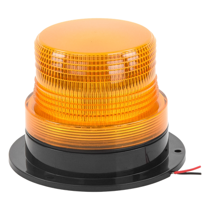 Burbuja brillante de Larga Vida Útil con 8 LEDs, color ámbar, domo ámbar, 12Vcd