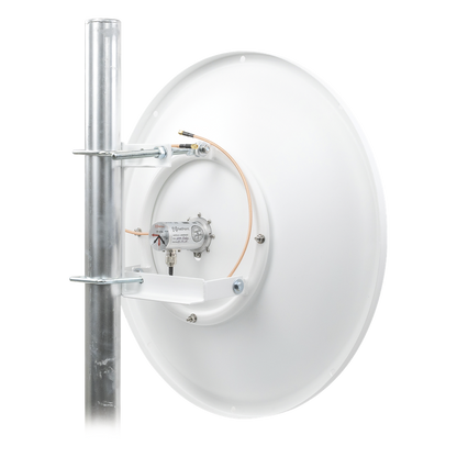 Antena Direccional de alto rendimiento / diámetro de 60 cm / 4.9-6.4 GHz / Ganancia 30 dBi / SLANT de 45 ° y 90 ° / Ideal para 30 km / Conector
