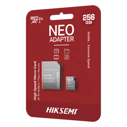 Memoria microSD con Adaptador / 256 GB / Clase 10 / NAND TLC / 92 MB/s Lectura / Multipropósito