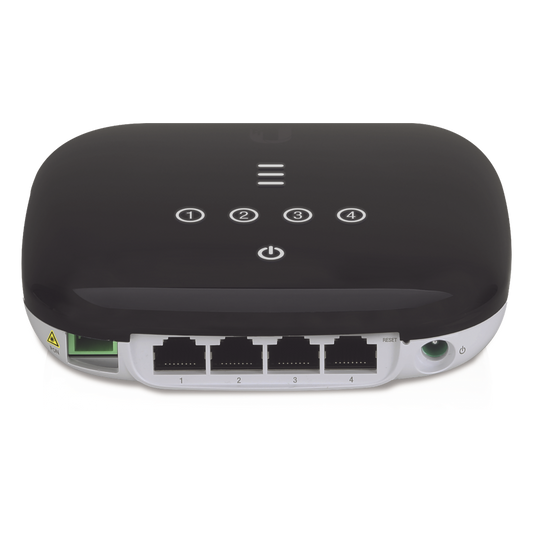 UFiber WiFi 802.11n GPON ONU, Unidad de red óptica con 1 puerto WAN GPON (SC/APC) + 4 puertos LAN Gigabit Ethernet