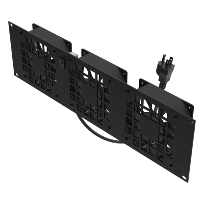 Kit de 3 Ventilador 110 Vca (12 x 12 cm) con Clavija 5-15P. Para instalación en Postes Rack