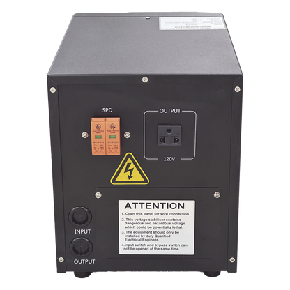 Regulador de Voltaje Industrial Monofásico Ferroresonante 3 kVA/3 kW 120 V / Entrada 96-144 Vca / Salida 117.6- 122.4 Vca