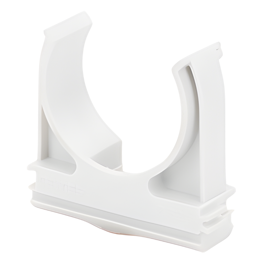 Soporte de presión (Abrazadera), PVC Auto-extinguible, abierto para tubería de 32 mm