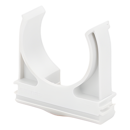 Soporte de presión (Abrazadera), PVC Auto-extinguible, abierto para tubería de 32 mm