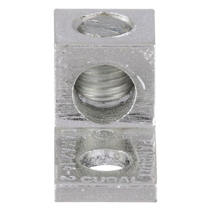 Conector Mecánico de Aluminio, de Un Orificio 1/4" y Un Barril, para Cable de 14 a 2 AWG. 1 Pieza