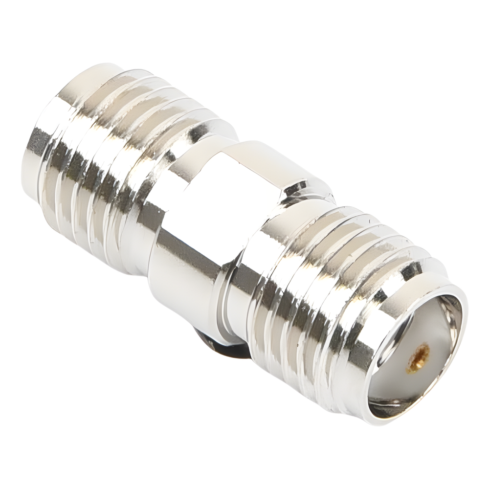 Adaptador en Línea tipo Barril, de Conector SMA Hembra a SMA Hembra, Níquel/ Oro/ Teflón