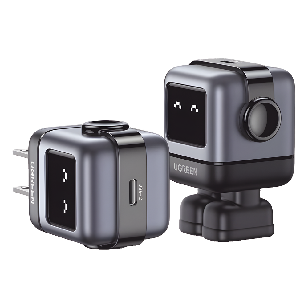 Cargador Mini GaNRobot 30W serie UNO | 1 USB-C de Carga Rápida | Tecnología GaN II | Multiprotocolo PD/QC/SCP/FCA | Carga Inteligente | Pantalla LED
