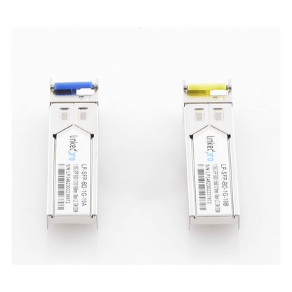Transceptores Ópticos Bidireccionales SFP (Mini-Gbic) / Monomodo 1310 & 1550 nm / 1.25 Gbps / 1000BASE-BX / Conector LC/UPC Simplex / DDM / Hasta 10