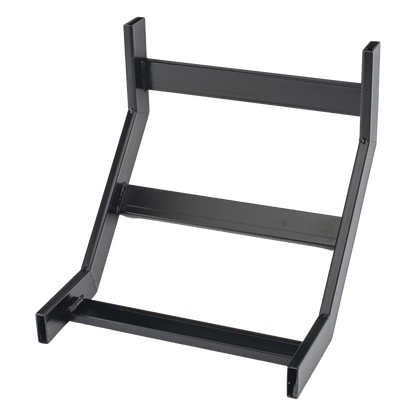 Curva Vertical Interior de 90° para Escalera Tubular de 1.5" de Peralte y 12" de Ancho, Acabado con Pintura Epóxica Color Negro, Incluye Coples y