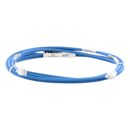 Cable de Parcheo TX6, UTP Cat6, Diámetro Reducido (28AWG), Color Azul, 3.05 Metros (10 Pies)