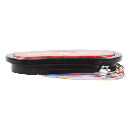 Plafon Ovalado Trasero de 18 LED, Rojo/Blanco/Ambar, 7.5 Pulgadas