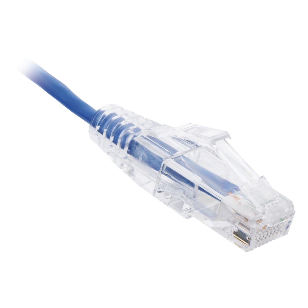 Cable de Parcheo Slim UTP Cat6 - 2 Metros (6.56 Pies) Azul Diámetro Reducido (28 AWG)