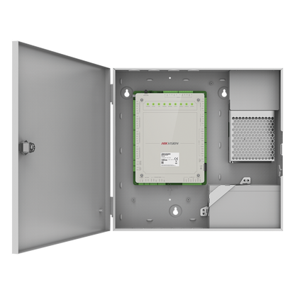 Controlador de Acceso 4 Puertas Administrable en la Nube con Hik-Connect Teams / Interfaz Web / 8 Lectores de Huella o Tarjeta / 100,000 Tarjetas