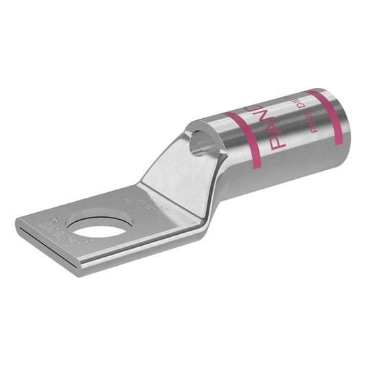Zapata de compresión LCA1/0-38-X para cal. 1/0 Awg, Barreno para tornillo prisionero de 3/8, 1 Pz