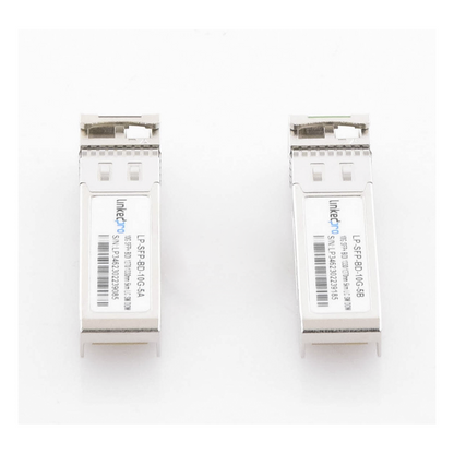 Transceptores Ópticos Bidireccionales SFP+ (Mini-Gbic) / Monomodo 1270 & 1330 nm / 10 Gbps / 10GBASE-BX / Conector LC/UPC Simplex / DDM / Hasta 5 km