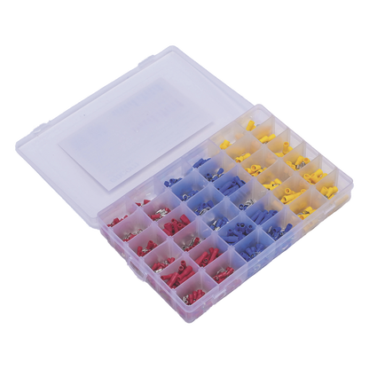 Juego de 580 pzas. Terminales Variadas con Forro y Caja de Almacenamiento