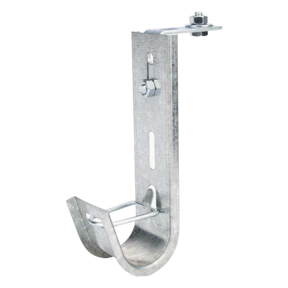 Soporte (Gancho) tipo J-Hook, hasta 10 cables Cat6, ideal para soportar cableado en los espacios de manipulación al aire, Para instalación en interior