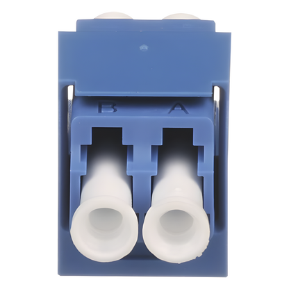 Módulo Acoplador LC Duplex, para Fibra Óptica Monomodo OS1/OS2, Tipo Mini-Com, Color Azul