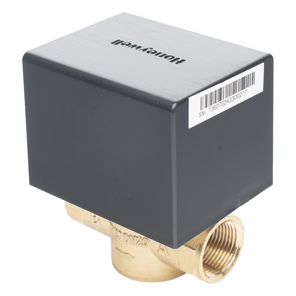 Válvula de control eléctrica de 2 vías para fancoil, retorno por resorte, normalmente cerrada, 110 V CA, DN20 (3/4"), conexión NPT