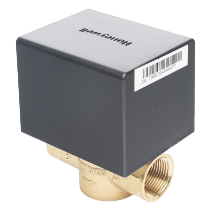 Válvula de control eléctrica de 2 vías para fancoil, retorno por resorte, normalmente cerrada, 110 V CA, DN20 (3/4"), conexión NPT