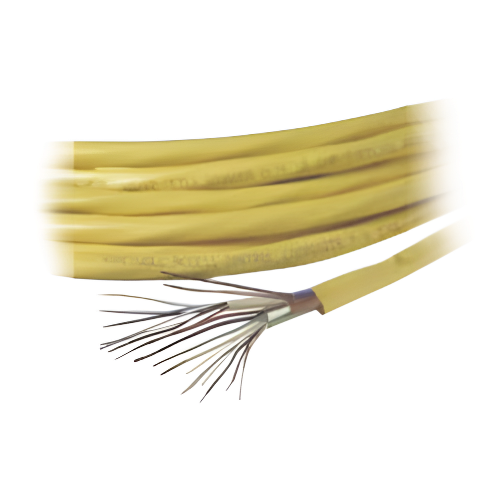 Carrete de Cable de 305 Metros (1000 Pies) / Color Amarillo / Compuesto por 6x22 AWG blindado, 4x18 AWG, 4x22 AWG, y 2x22 AWG / Para Aplicaciones en