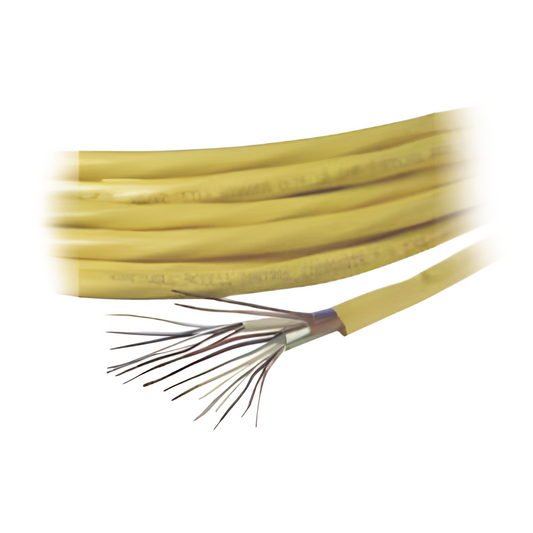 Carrete de Cable de 305 Metros (1000 Pies) / Color Amarillo / Compuesto por 6x22 AWG blindado, 4x18 AWG, 4x22 AWG, y 2x22 AWG / Para Aplicaciones en