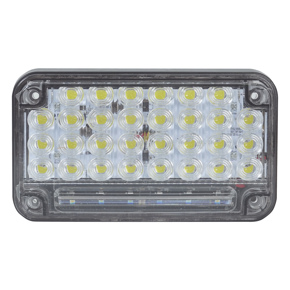 Luz de Advertencia de 7X4", Color Claro, Con Luz de Trabajo, Ideal para Ambulancias