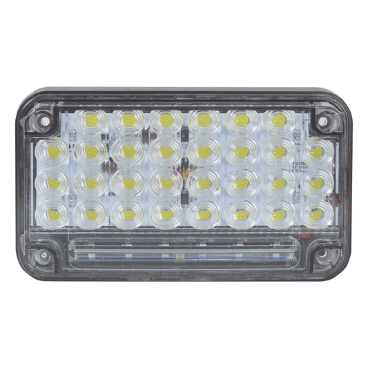 Luz de Advertencia de 7X4", Color Claro, Con Luz de Trabajo, Ideal para Ambulancias