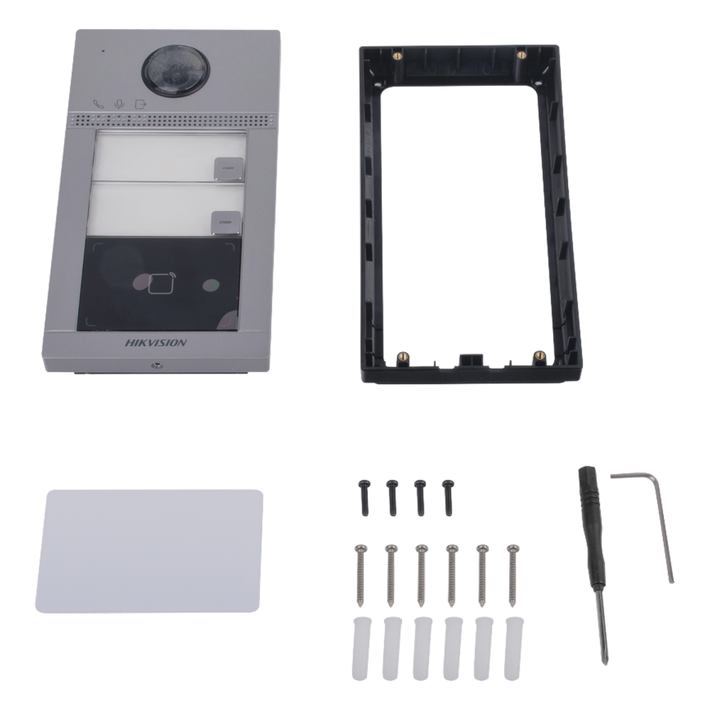 Videoportero IP 2 Megapixel / Llamada y Apertura Remota desde App Hik-Connect (requiere monitor) / PoE / Exterior IP65 + Antivandalico IK08 / 2