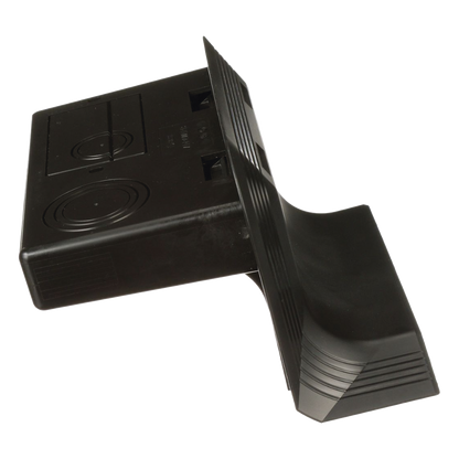 Accesorio de Conexión a Pared, Para Uso con Canaleta de Piso AFR4BCBL6, Material PVC Rígido, Color Negro