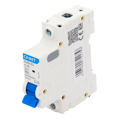 Pastilla para Riel Din, 1 Polo, 16 Amp, Vca:110/415v, 6kA, Catálogo: NXB631PC16.