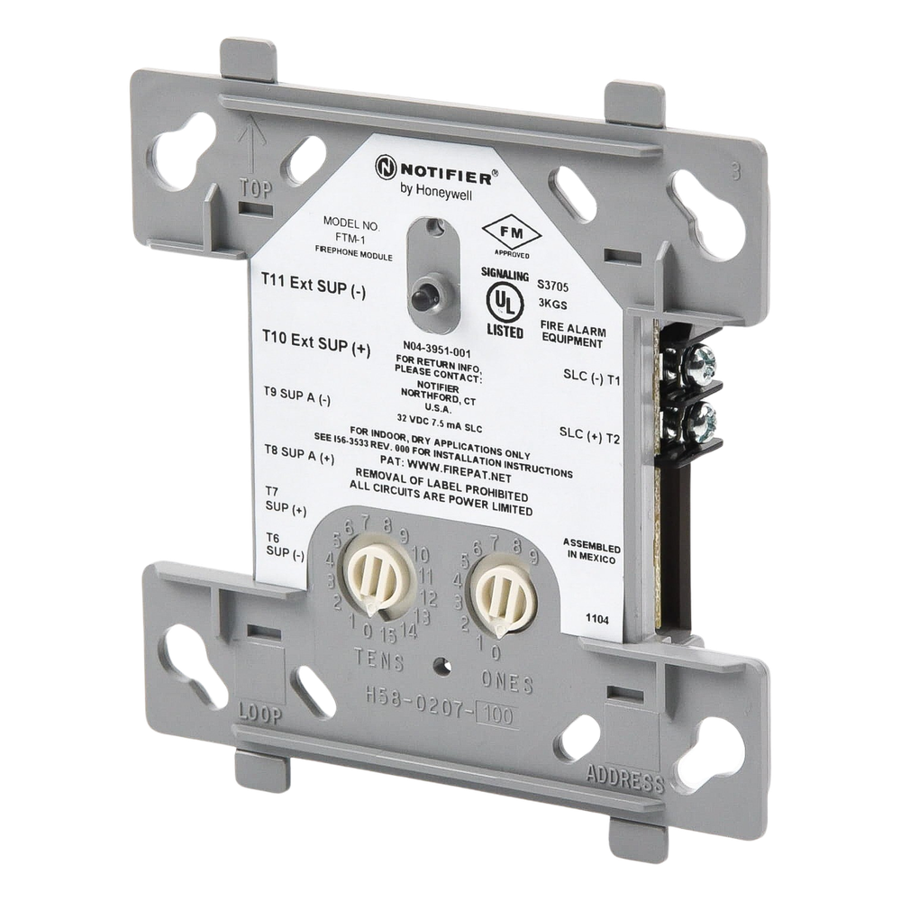 Módulo de control direccionable para teléfono de bomberos con tecnología FlashScan para paneles NOTIFIER