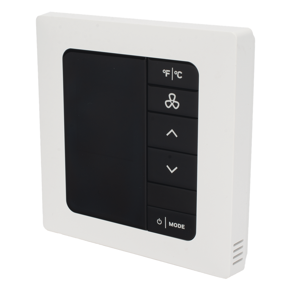 INNCOM e7 EMS / Termostato de Gestión Energética / 100-277 VAC / FCU 2 y 4 Tubos / BACnet MS/TP y Wi-Fi / Sensor PIR / Blanco Hielo