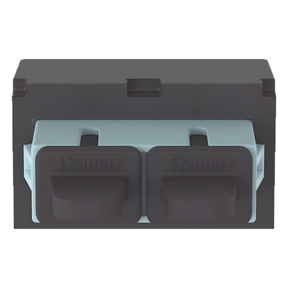 Módulo Acoplador SC Duplex, para Fibra Óptica Multimodo OM3/OM4, Tipo Mini-Com, Color Aqua