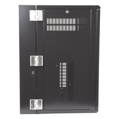 Gabinete PanZone de Montaje en Pared, de 19in, Puerta Ventilada, 18 UR, 635mm de Profundidad, Color Negro