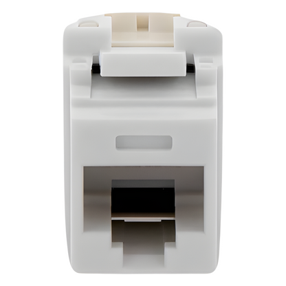 Conector Jack Estilo 110 (de Impacto), Tipo Keystone, Categoría 6, de 8 Posiciones y 8 Cables, Color Blanco