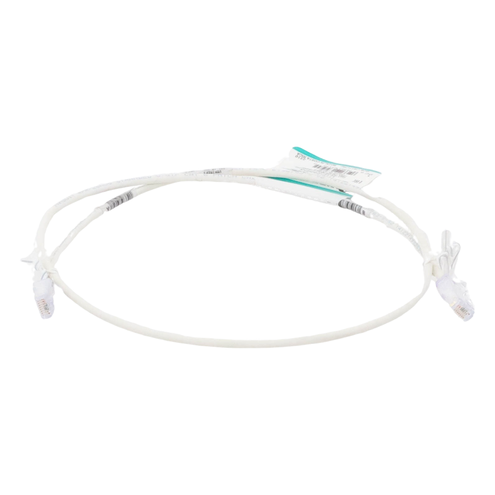 Cable de Parcheo TX6, UTP Cat6, Diámetro Reducido (28AWG), Color Blanco Mate, 0.91 Metros (3 Pies)
