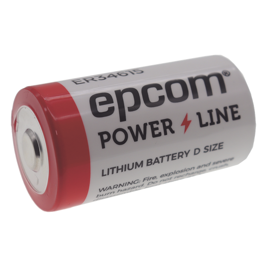 Batería de Litio ER34615 Tamaño D / 3.6V / 19Ah / Li-SOCl2 / No Recargable / Operación -60°C a +85°C / Electrolito Antiinflamable