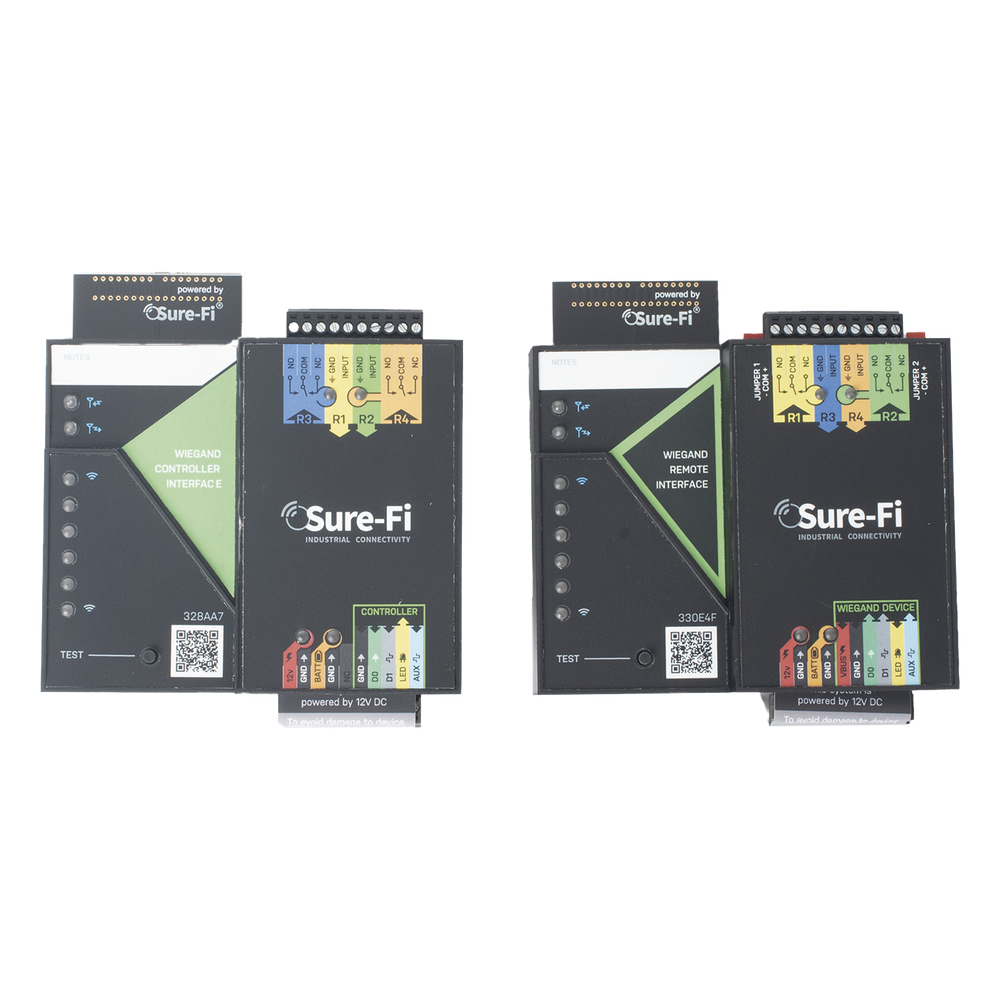 Convertidor de lectora para control de acceso (cableado a inalámbrico) / 1 Wiegand / 2 Relevadores / 2 Entradas / Atraviesa hasta 1.6 KM En