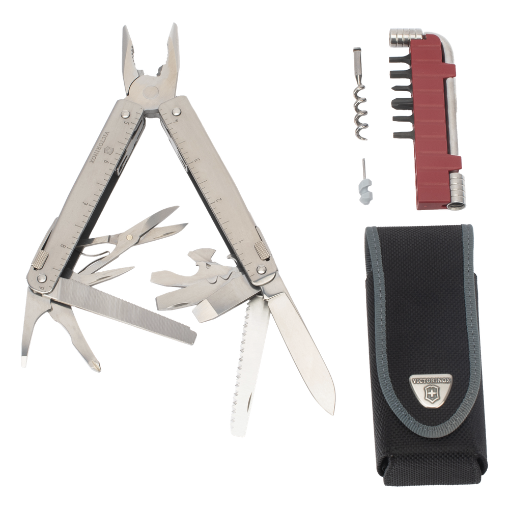 Navaja Victorinox Multiherramienta con 37 funciones. Incluye Funda de Nailon y Accesorio Bit