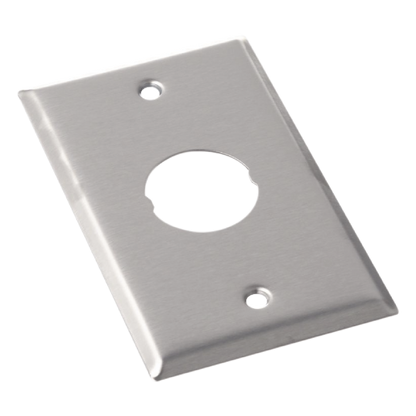 Placa de Pared IndustrialNet?, Para 1 Conector Industrial, de Acero Inoxidable