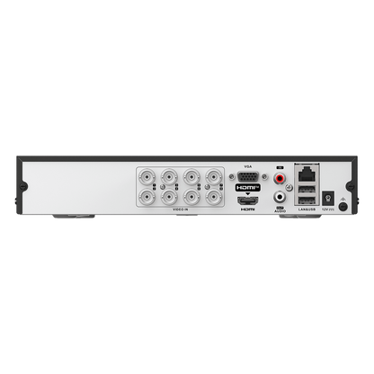 DVR 8 Canales TURBOHD + 8 Canales IP / 8 Megapixel (4K) / Audio Bidireccional / ACUSENSE / 1 Bahía de Disco Duro / Salida de Video en Full HD / H.265+
