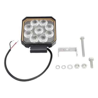 Luz de trabajo de 9 LED Bluetooth, 1500 Lumenes, 12-24 VCD